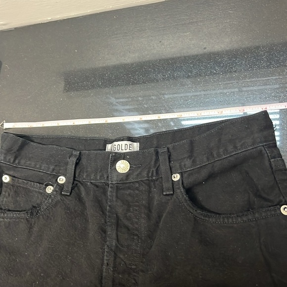 AGOLDE Black Denim Distressed High Waisted Shorts | Size 27 - Picture 8 of 8